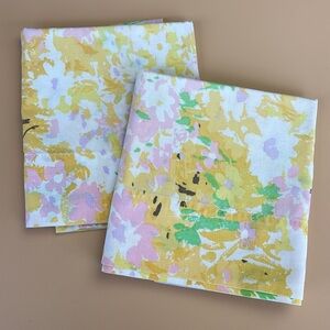 Vintage pillowcases pair fashion manor muslin floral standard